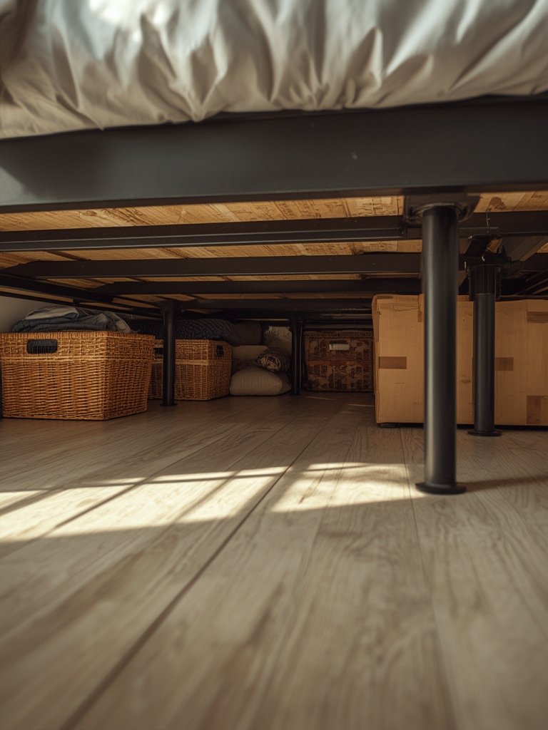 bed risers in action