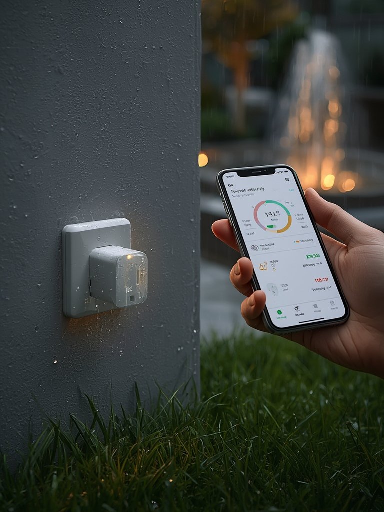 outdoor smartplug in action