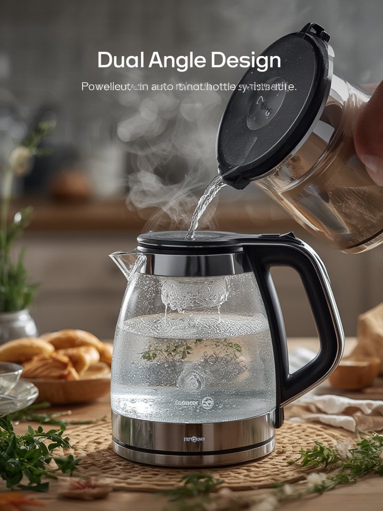 electric kettle in action