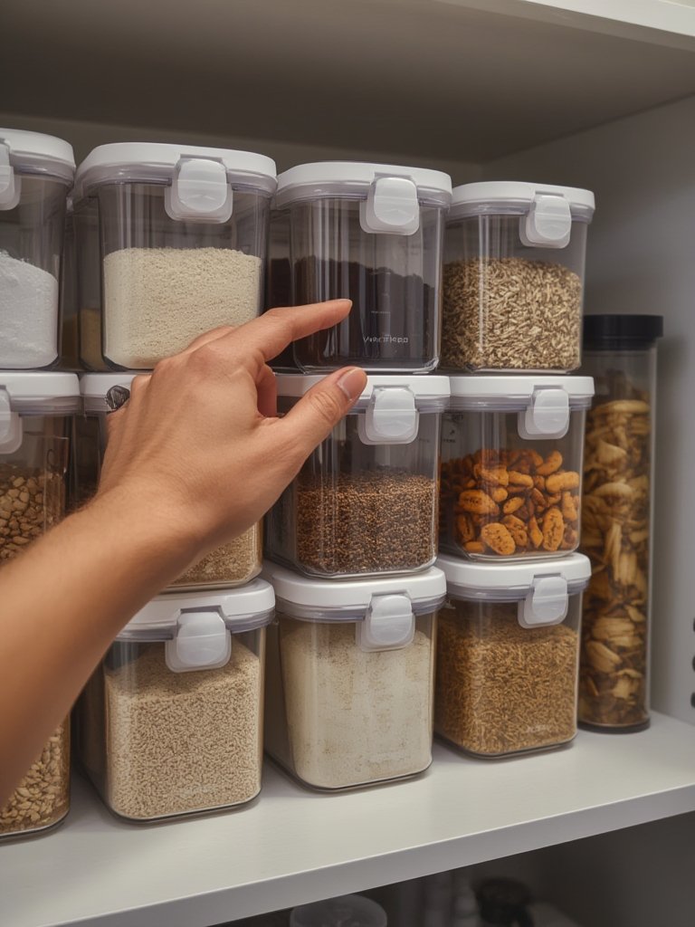 airtight container in action