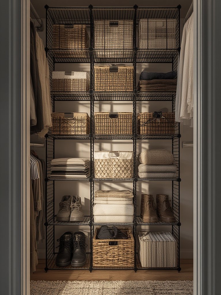 wire shelving in action