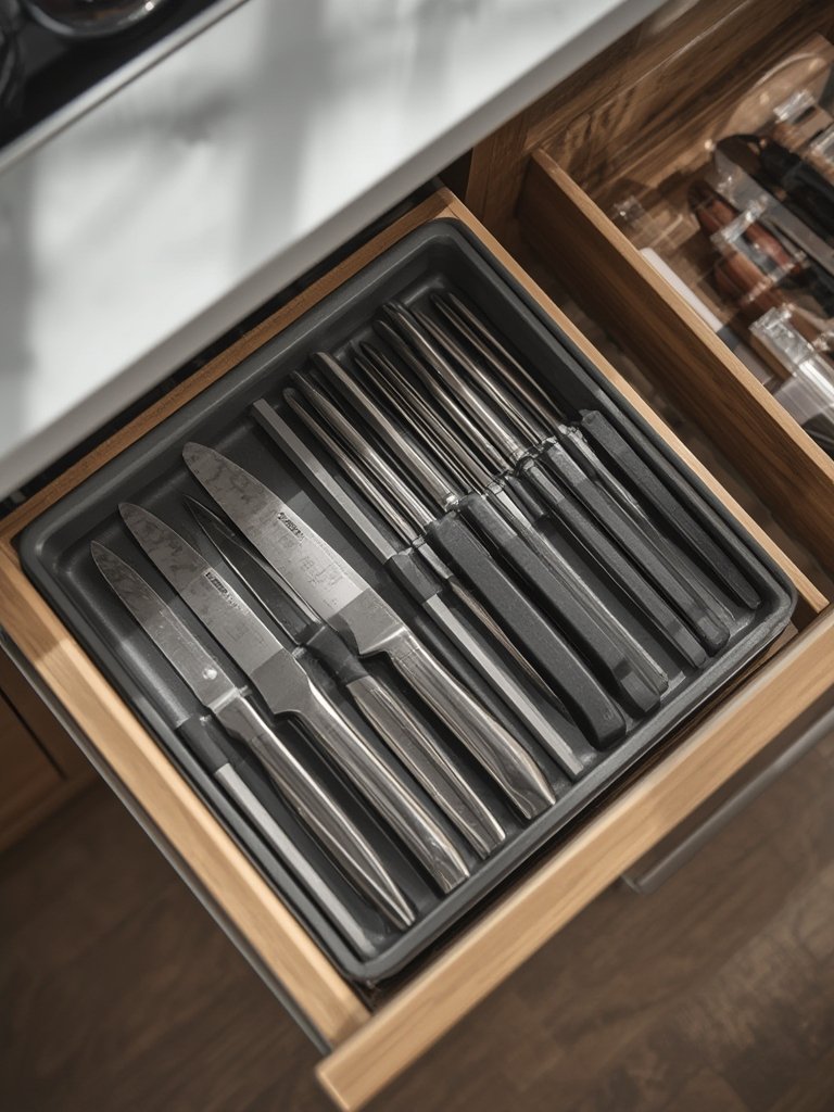 knife organizer in action