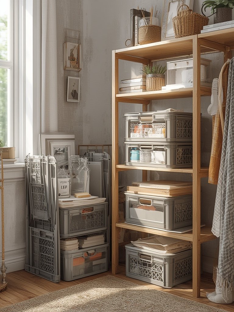 collapsible crate in action