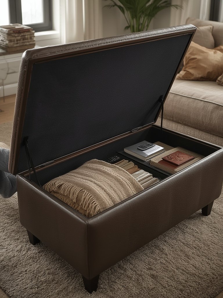 Storage Ottoman: 7 Ultimate Secrets For Amazing Organization In 2026 2 storage ottoman in action