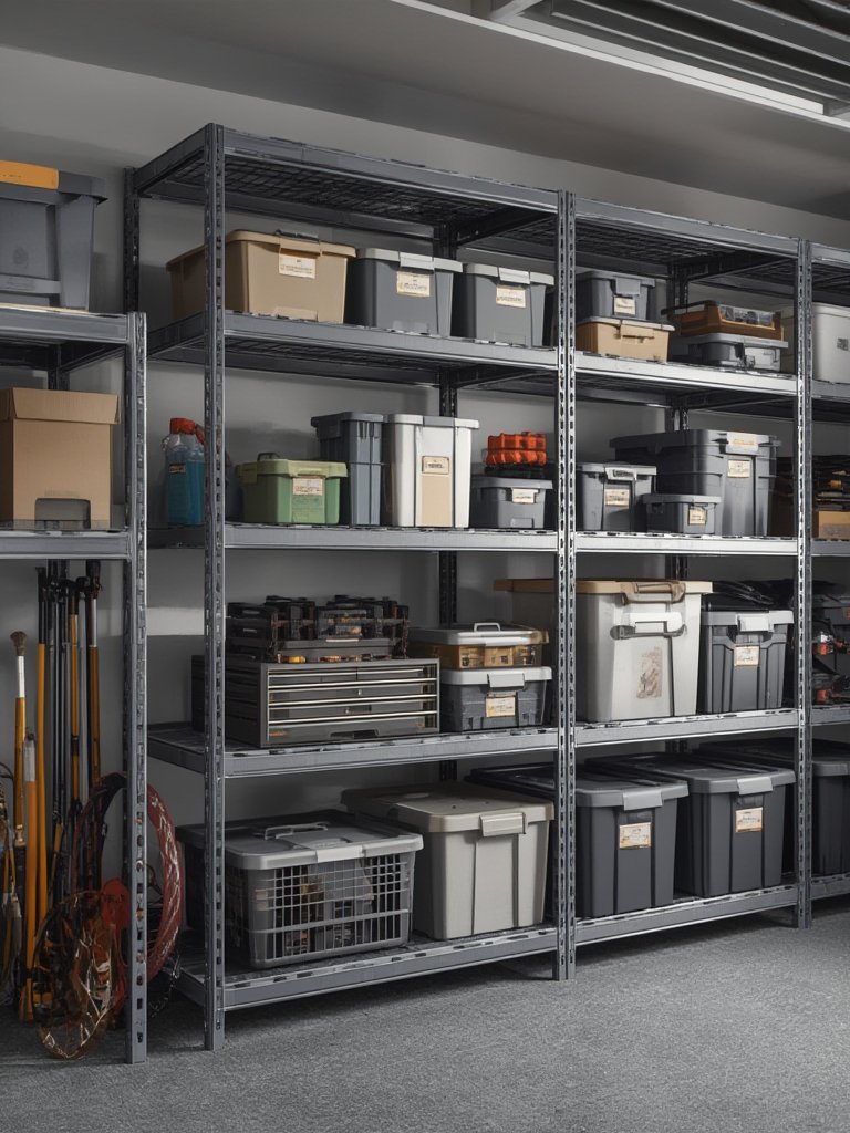 plastic shelving in action