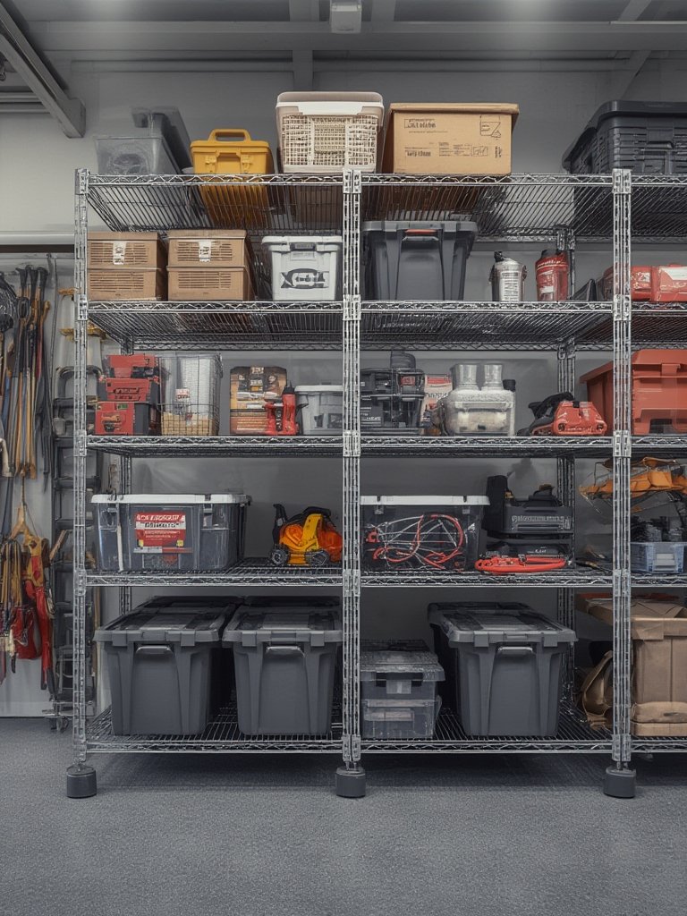 wire shelving in action