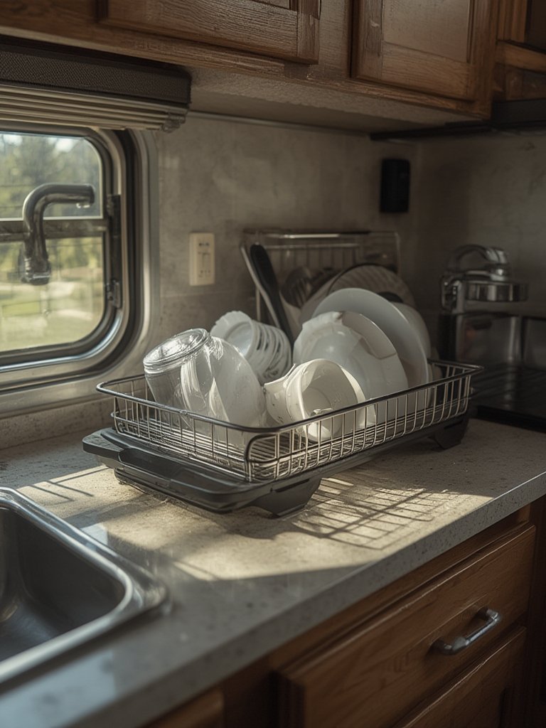 RV Dish: 7 Ultimate Steps For Amazing Organization In 2026 2 RV dish in action