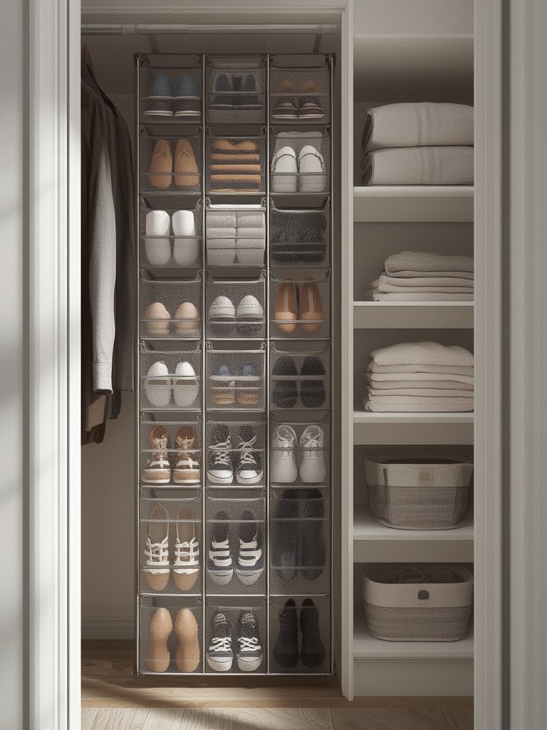 shoe organizer in action