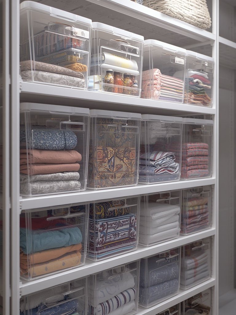 storage bins in action