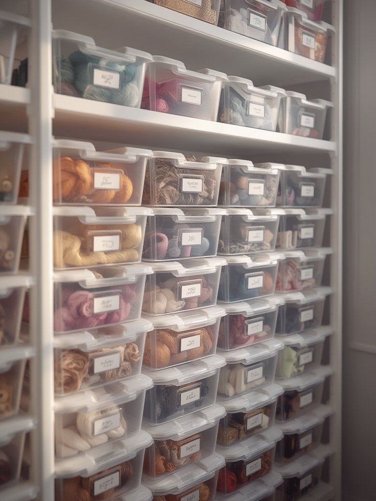 storage bins in action