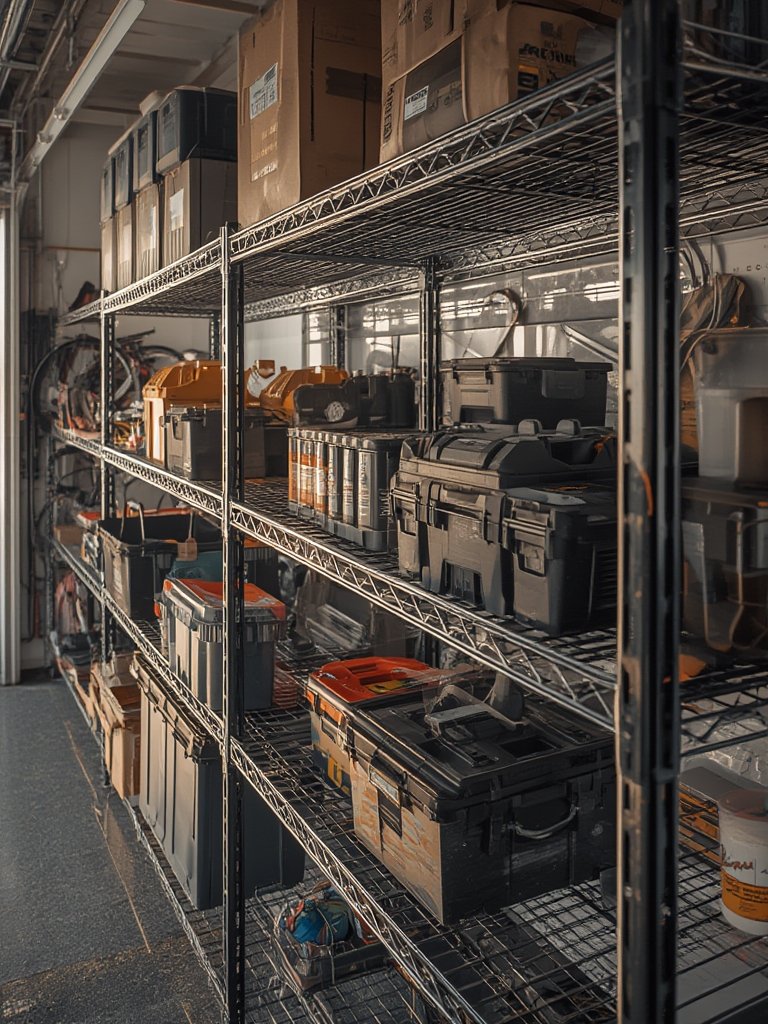 wire shelving in action