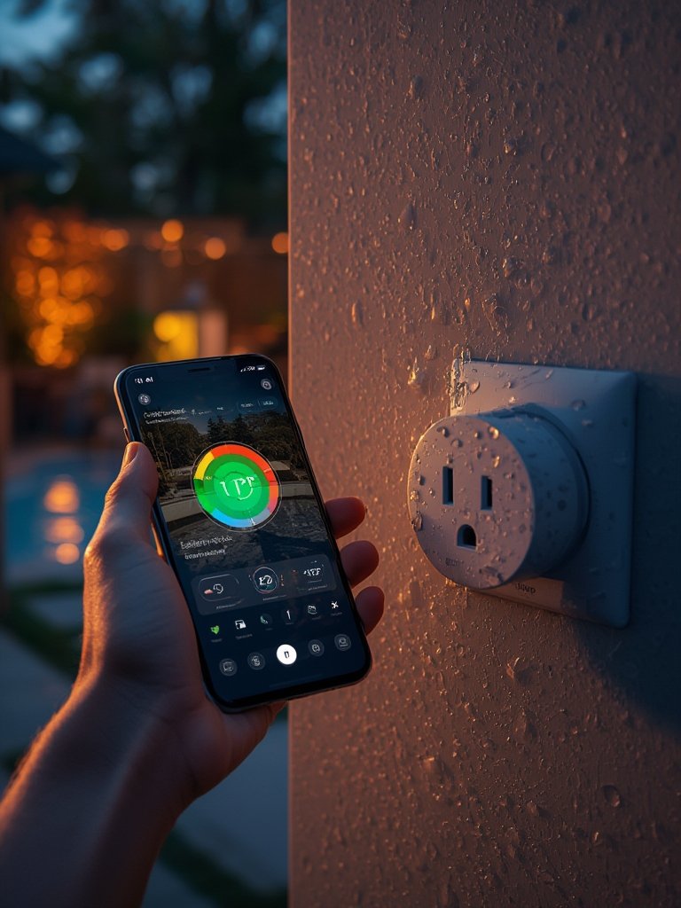 outdoor smartplug in action